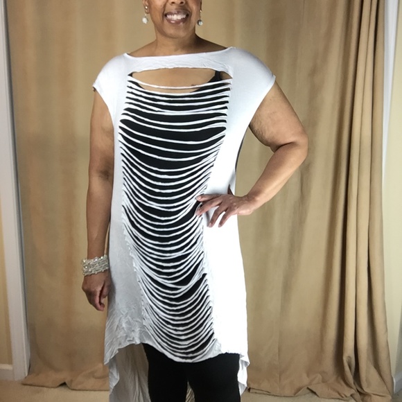 NWT Sleeveless Hi-Lo Dress w/ Slash Detail size 3X - Picture 9 of 16